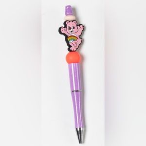 Care Bears Cheer Bear Custom Made Silicone Beaded Pen